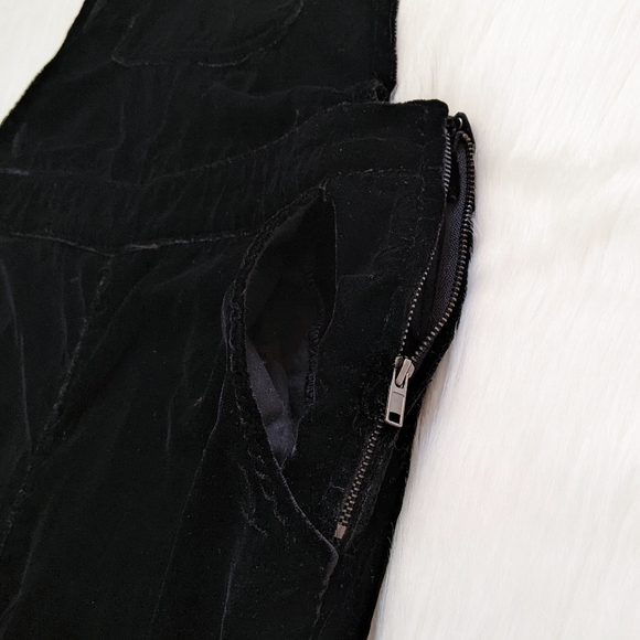Free People Black Velvet Overalls | Size 27 - Picture 7 of 13